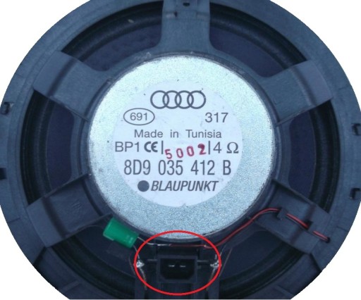 ADAPTÉRY REPRODUKTOROV AUDI A4 B5 ZAD