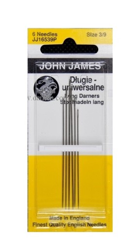 IHLY DLHÉ RUČNÉ ŠIJACIE IHLY 3/9 - JOHN JAMES