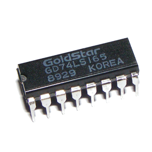 Čip 74LS165, posuvný register GoldStar DIP16 x5
