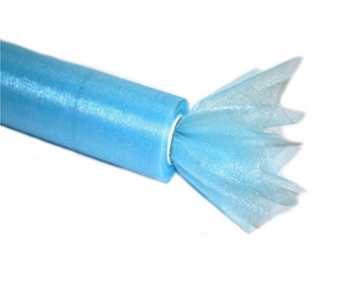 ORGANZA Ozdobná Organza MODRÉ Svadobné prijímanie 16cm x 9,3m