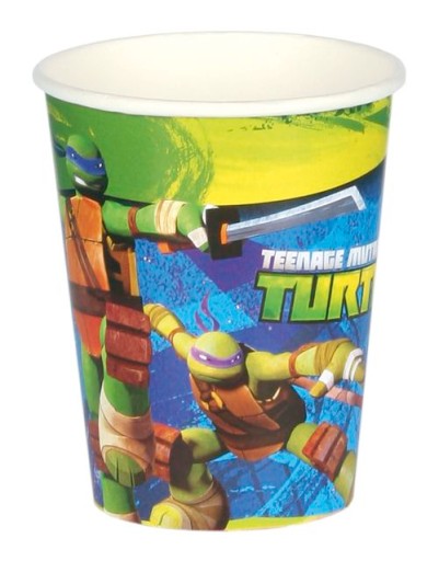 TEENAGE NINJA TURTLES Papierové poháre Birthday Party 266ml 8ks.