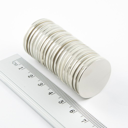 VALEC NEODYMIOVÝ MAGNET 25x1 N38 SADA 4 ks