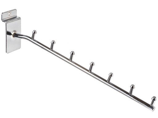 VEŠIAK UHOLNÝ 30cm 7 KOLÍKOV DO PREDAJNÉHO PANELU b1