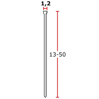 Pozinkovaná tyčinka na nechty 1,2mm/50mm pozinkovaná 1000ks