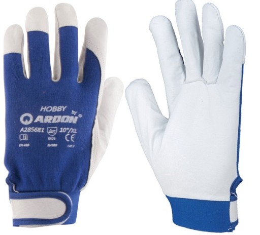 Kozie pracovné rukavice Hobby Leather, veľkosť 10