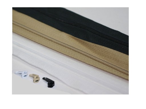 PÁSKA NA Zips 3MM + FARBY Zipsu NA POSTELINY 10M