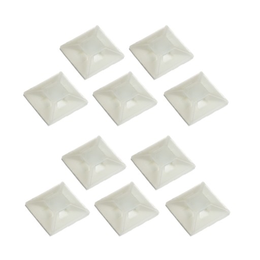 Montážne podstavce pre sťahovacie pásky 12x12mm biele