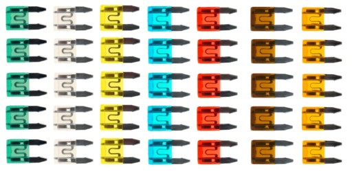 PLATŇOVÉ POISTKY SADA MINI 35 KS 5A-30A
