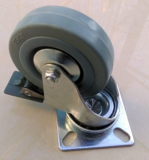 KOLESO 75 mm sivé koliesko Brzda na kolieska 60 KG od HABI