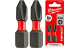 MILWAUKEE SHOCKWAVE BIT PH2 25mm 2ks.