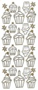 NÁLEPKY Nálepky Cupcake Cake Muffin