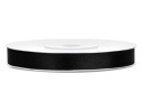 Saténová stuha 25 m x 0,6 cm čierna