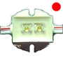 UMELECKÉ OSVETLENIE: 2xLED-FLUX/PVC ČERVENÁ 4lm