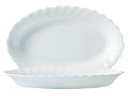 OVÁLNY TANIER SO SLEDEMI 22 CM TRIANON LUMINARC BIELY 22x13,5 cm