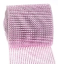 Ozdobné kamienky s diamantovou zirkónovou stuhou Ružové kamienky 12cm x 9,2m