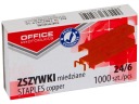 Medené sponky 24/6 1000 kusov pomedené