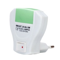 Mini mušľová nočná lampa 1,5W zelená s kontaktom