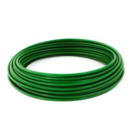 Lano oceľové lano v lagging Lagging PVC povlak zelený 3/6mm 1x19 1mb