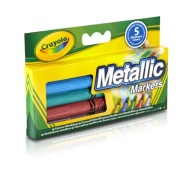 CRAYOLA METALICKÉ ZNAČOVAČE 5 FAREB 5052 NETOXICKÁ KREATÍVNA SADA ŠKOL.