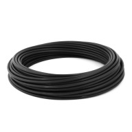 Oceľové lano z PVC, čierne, 2/4mm, 1x19, 1m