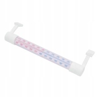 PVC sklenený vonkajší teplomer na okná, 27 cm, biely
