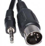 DIN kábel 5p - malý Jack 3,5 stereo 1,2 m (0420)
