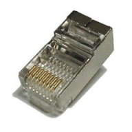 RJ45 zástrčka RJ-45 kat.6 drôt - tienená - 10 ks.