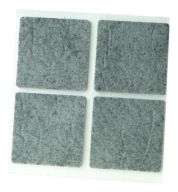 Plstené posuvné podložky pod nábytok 45x45 sivá 4 ks