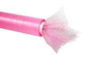 ORGANZA Ozdobná Organza RUŽOVÁ Svetlé svadobné prijímanie 36cm x 9,3m