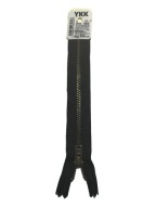 YKK kovový zips 16 cm na nohavice, čierna mosadz
