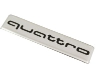 NÁLEPKA HLINÍKOVÝ ZNAK CHROME QUATTRO 3D