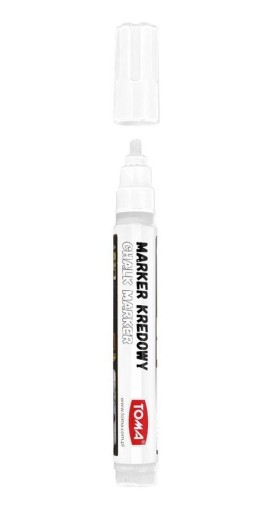 Kriedové značkovacie pero na sklenené tabule VOLUME WHITE x2