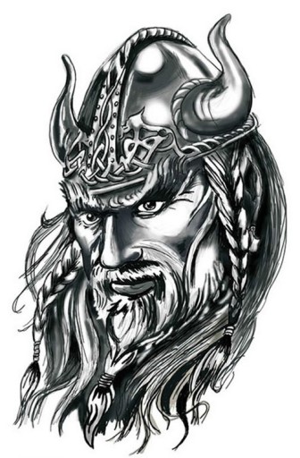 NÁLEPKA NA AUTO TETOVANIE TUNING VIKING WARRIOR