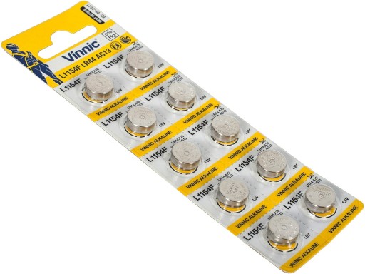 10x AG13 ALKALICKÁ BATÉRIA VINNIC A76 L1154 LR44