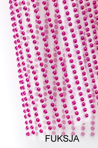 FUCHSIOVÉ PERLY SAMOLEPIACIE PERLY 2mm štrasové kamienky