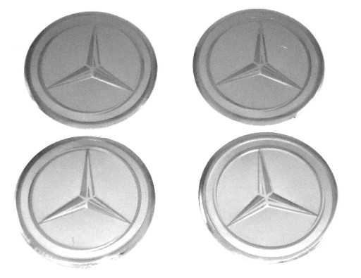 MERCEDES 60mm, strieborné emblémy, odznaky, puklice