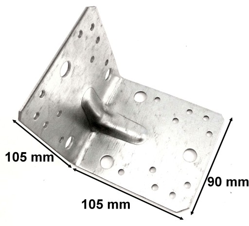 UHLOVÝ KONEKTOR S RAZÍM 105x105x90x2,5