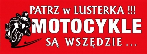 NÁLEPKA VZHĽAD V ZRKADLÁCH MOTOCYKLE SÚ VŠADE 2
