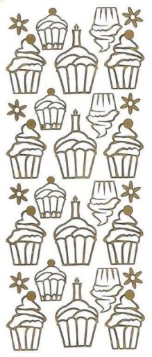 NÁLEPKY Nálepky Cupcake Cake Muffin