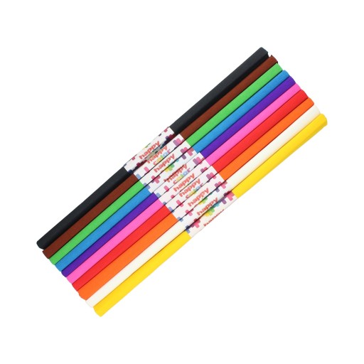 HAPPY COLOR REBROVANÝ KREP 50X200CM MIX A 10 farieb