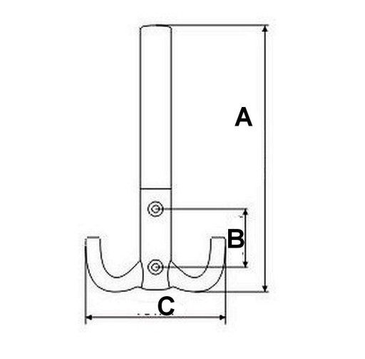 Malý nábytkový vešiak na oblečenie, hliníková kanva