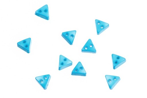10ks mini gombík 6mm, modré trojuholníky