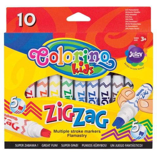 Popisovače ZIG ZAG 10 farieb Colorino