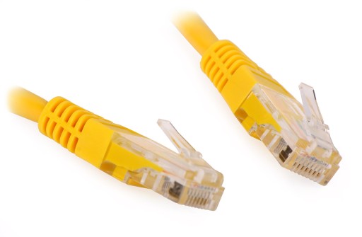 PATCHCORD RJ45/0,25-YELLOW UTP 0,25m kat.5e ABCV