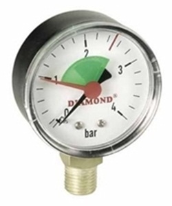 63 mm číselníkový tlakomer do 6 bar RADIAL