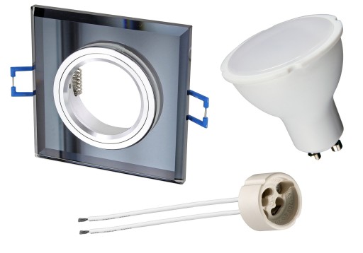 SET HALOGÉNOVÉ SKLENÉ SVETLÁ + 6W LED ŽIAROVKA
