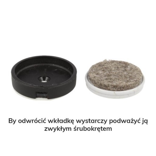 Nábytkový klzák, pätka 30mm - panel/kobercová vložka