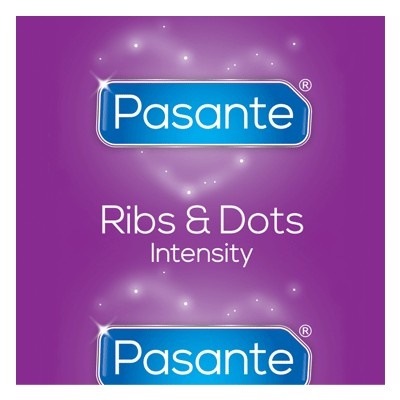Kondómy Pasante Intensity Ribs & Dots, sada 25 ks