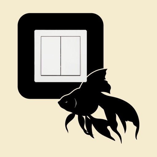 NÁLEPKA pod kontaktnú zásuvku SWITCH RYBA do detskej izby