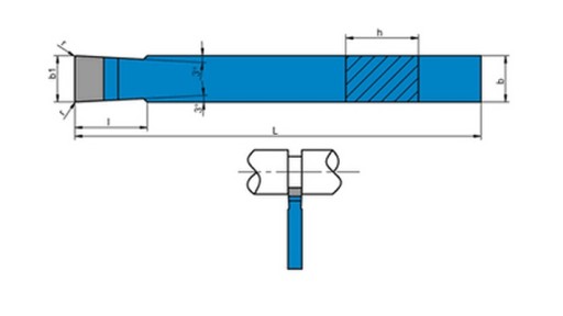 Široký sústružnícky nôž ISO4 NNPd 10x10mm